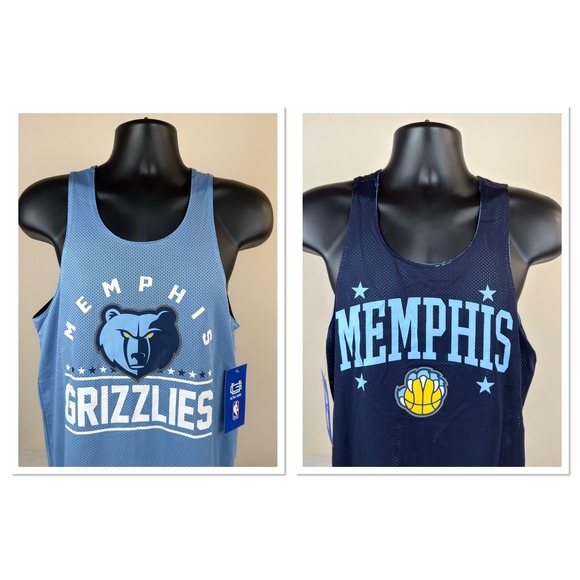 Ultra Game Other - NBA Memphis Grizzlies Reversible Mesh Tank Top Ultra Game Blue Navy Mens Small